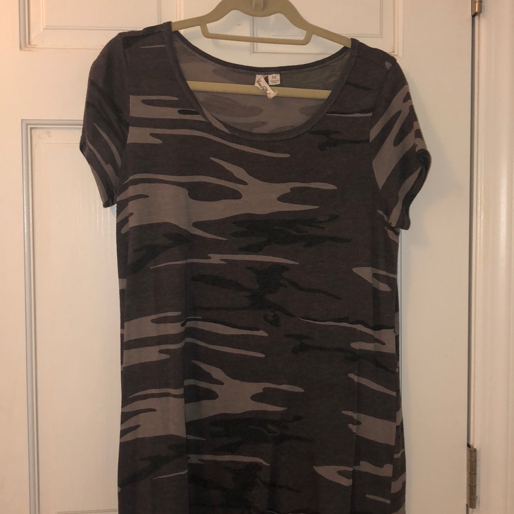 Camo t shirt dress